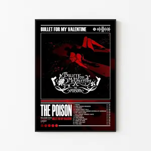 [Sale Up To 40%] [Unframe] Bullet For My Valentine The Poison Album Cover Poster, Metalcore Band Wall Art, Heavy Music Decor, Gift For Rock Music Lovers