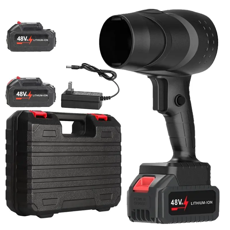 Handheld Cordless Jet Blower - Battery Operated, Portable, Rechargeable, Overheat Safe, Adjustable Speed, Automatic Power Off High-Speed Tool with Batteries for Car Cleaning, Jet Dryer, Dust Removal