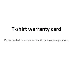 T-shirt warranty card