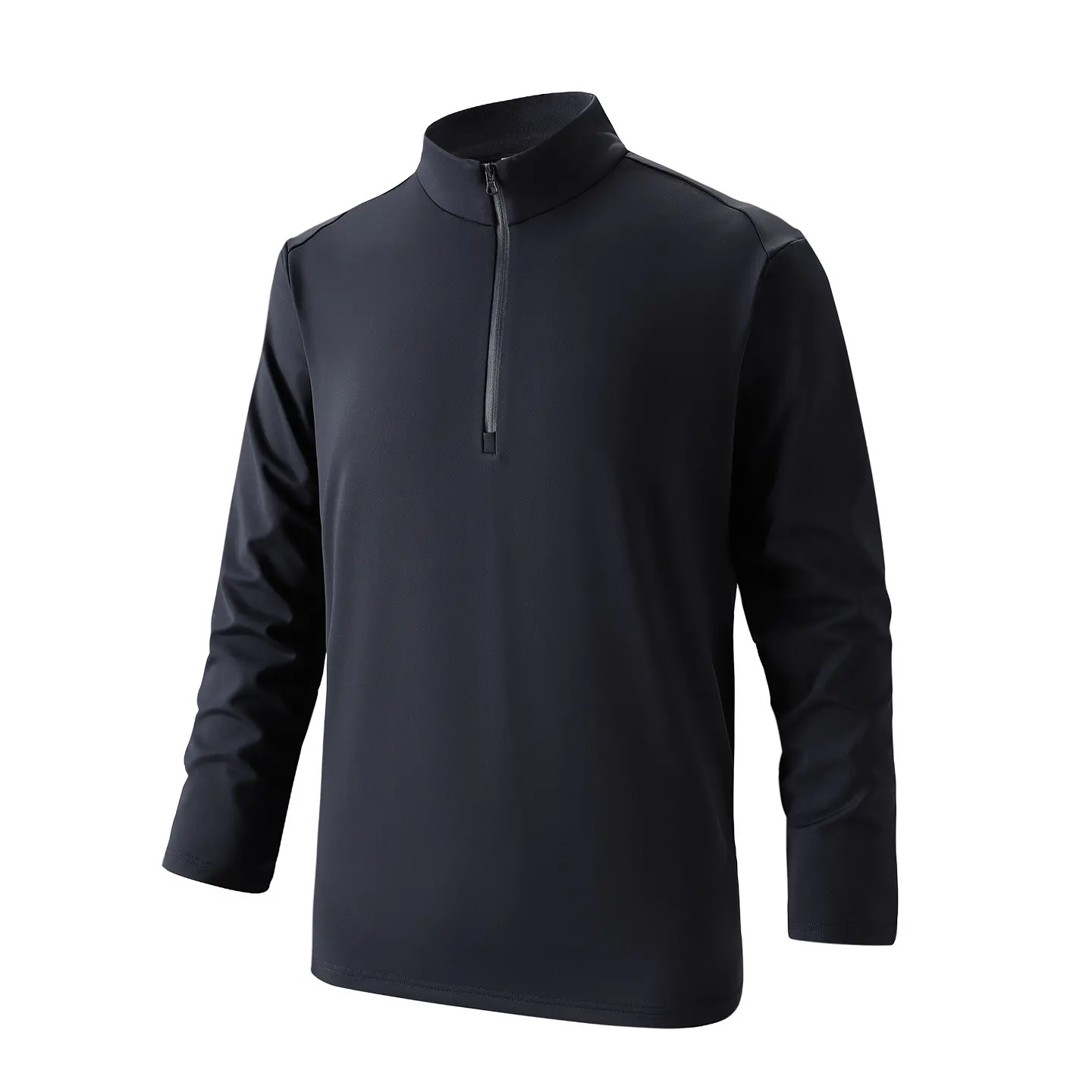 8511 stand up collar half zipper sports