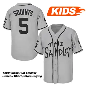 Youth Baseball Jersey,#30 Benny The Jet Rodriguez #5 Michael Squints The Sandlot Movie Baseball Jersey,Summer,Stitched S-XL,Gift for Game Day