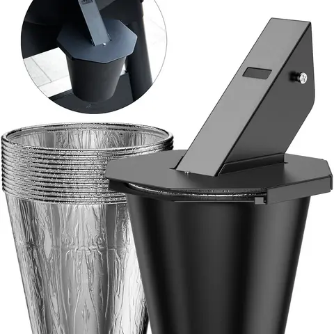 Upgraded Grease Bucket with Lid, & 12PCS Liners, Grease Catcher for Smoker Drip Bucket for Traeger, Pit Boss, Z Grills  Thanksgiving Christmas gifts
