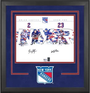 Brian Leetch & Adam Fox New York Rangers Deluxe Framed Autographed 16" x 20" Dual Photograph - Fanatics Authentic Certified