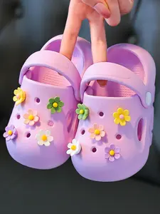 Hole Shoes Slippers Cartoon Fashion Baby Summer Lightweight Soft Eva Girls Indoor Outdoor Sandals Garden Shoes Toddler Clogs