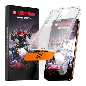 TRANSFORMERS Anti-Scratch Shockproof Screen Protector, Ultra HD Crystal Clear Shatterproof Tempered Glass, Electroplated Oleophobic Coating, Auto Alignment System Bubble-Free Full Cover Film