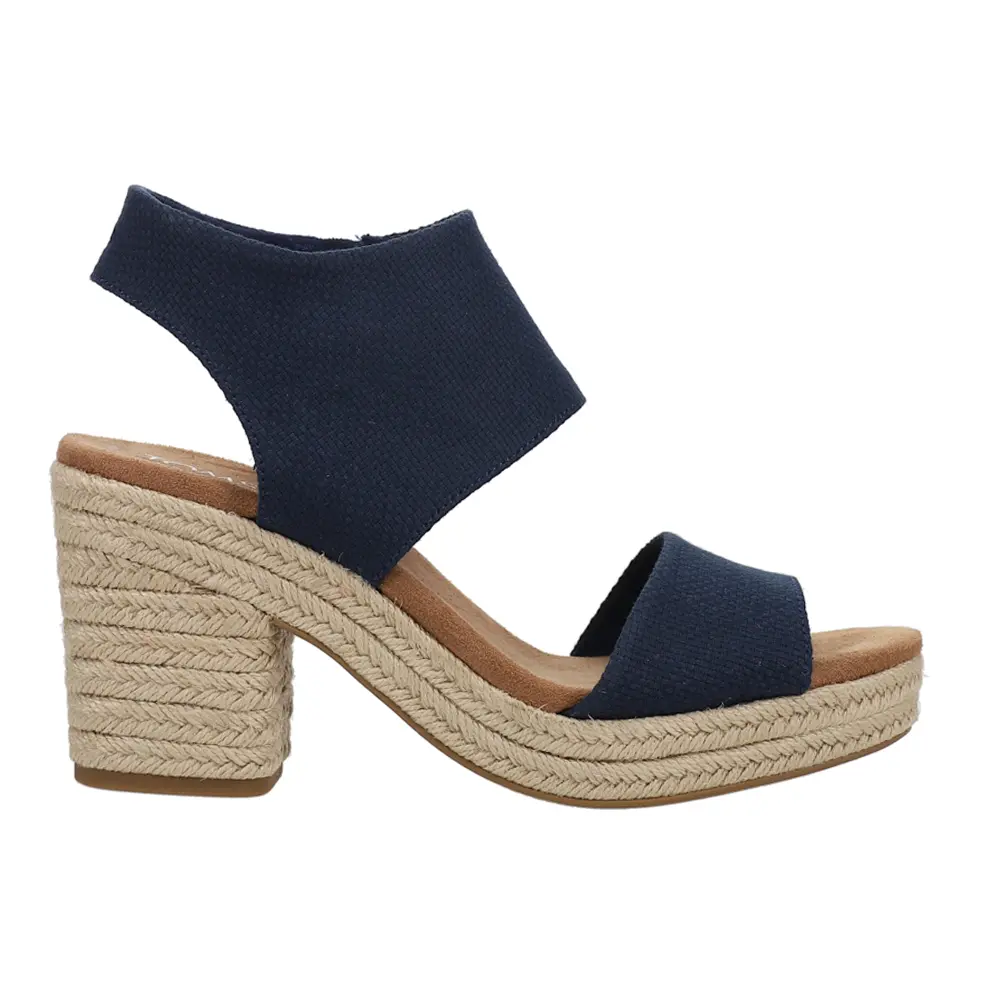 TOMS Womens Majorca Rope Platform Casual Sandals Casual High Heel 3" & Up - Blue TOMS Womens Majorca Rope Platform Casual Sandals Casual High Heel 3" & Up - Blue