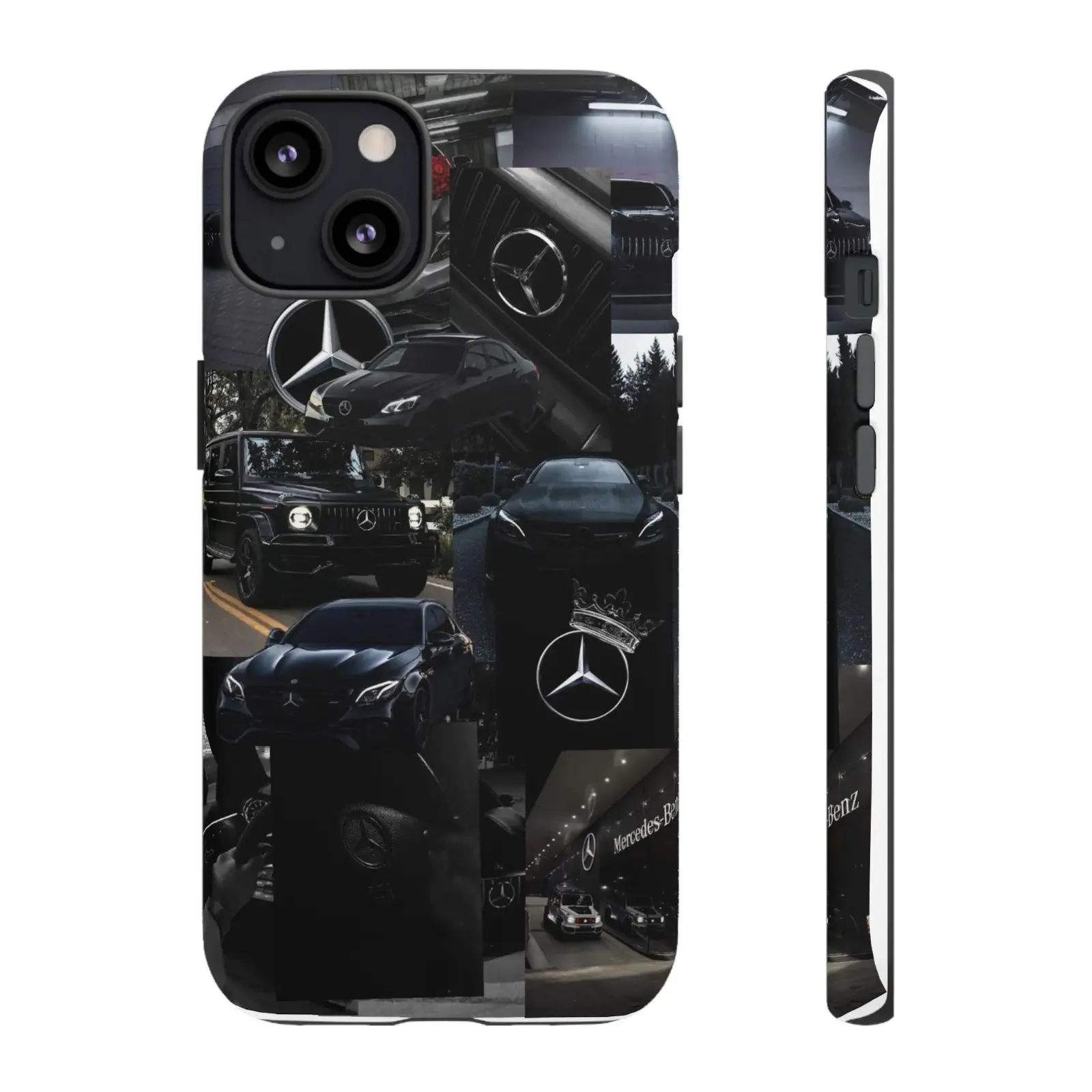 Mercedes Collage Premium Matte TPU Smartphone Case - Shockproof, Anti-Drop Cellphone Protector with Precise Cutout, Slim, Removable Cover for iPhone 11-17 Pro Series & Samsung S23-25 | Mobile Accessory