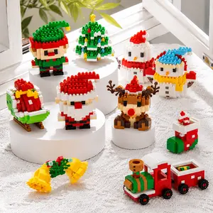 Christmas Mini Blocks toy Gift Set DIY – 12 Unique Christmas Figures in Gift Boxes for Kids & Family Fun