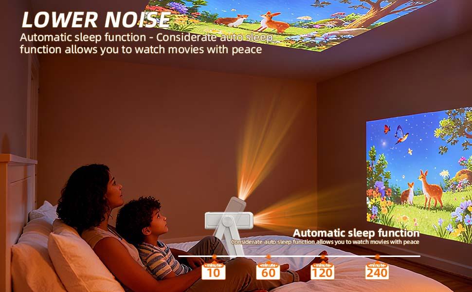 XBJ A5 Pro Smart Projector, 4K Decoding, 1080P Smart Touchscreen, Android 12, Dual-Band Wi-Fi 6 (2.4G/5G), Bluetooth 5.4,400 ANSI Lumens, Auto Electric Keystone Correction – Premium Home Theater, Perfect Gift Choice