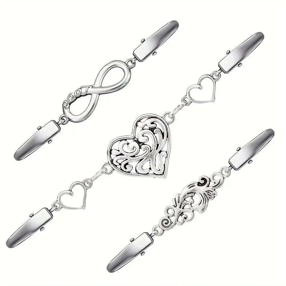 3pcs Vintage Sweater Clips with Non-Slip Grips - Great for Scarves, Cardigans And Shirt Collars Zippers for Sewing Bulk Sweater Shawl Clips