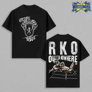 Vintage RKO Outta Nowhere Randy Orton  WWE Legend Premium Wrestling T Shirt 100% Cotton T-Shirt The Charismatic Army, Team Xtreme Shirt, WWE Fans Shirt, WWE Event Outfit