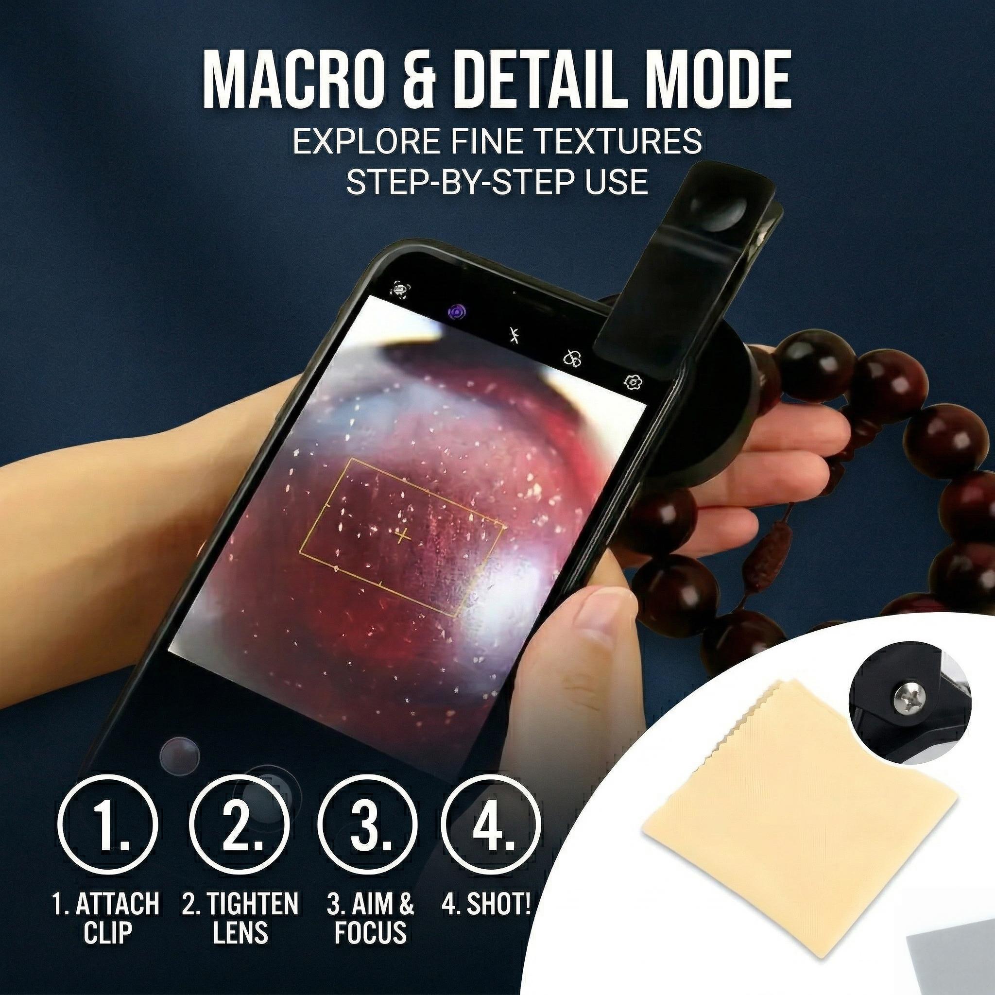 HD 8X Clip on Optical Zoom Telescope Camera Lens for Universal Mobile Cell Phone