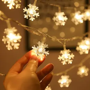 Viral Snowflake Fairy Lights! Battery Powered with Remote & 8 Lighting Modes - Easy Indoor/Outdoor Decor for Christmas Tree, Window, Party & Wedding. A Must-Have!