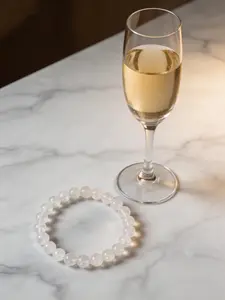 High-Quality Natural Crystal Bracelet, Round and Full Beads, Transparent No Impurities, Simple Design, Versatile Style