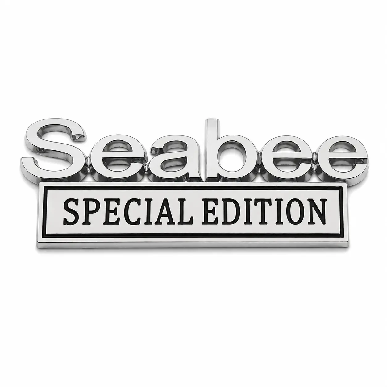 Picanostudio SEABEE Special Edition 3D Raised Metallic Alloy Military-Style Automobile Emblem Badge - BPA-Free, Weather-Resistant, Self-Adhesive Aluminium Sticker for Car/SUV Exterior Fender Trunk Upgrade