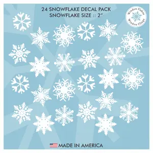 2" Snowflake Window Clings
