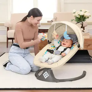 Premium Electric Baby Swing Rocker – 5 Sway Speeds Bluetooth Music Remote Control for Indoor Outdoor