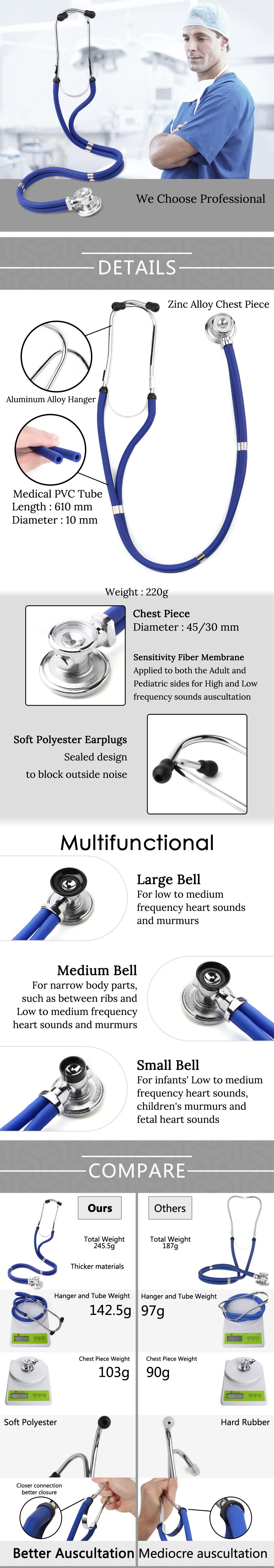 Dual Head Stethoscope Medical Accessories Multifunctional Doctor Professional Phonendoscope Stethoscope Medical Equipment