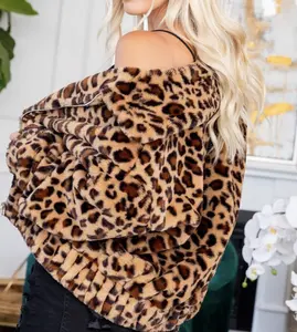 Leopard Print Teddy Bear Jacket