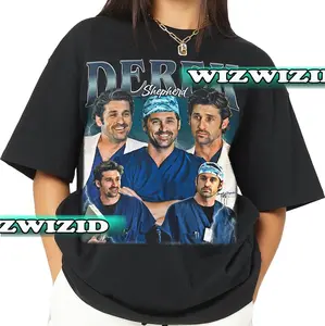 Retro 90's Derek Shepherd Homage Shirt , Derek Shepherd Graphic Shirt, Gift For Women and Man Unisex T-Shirt