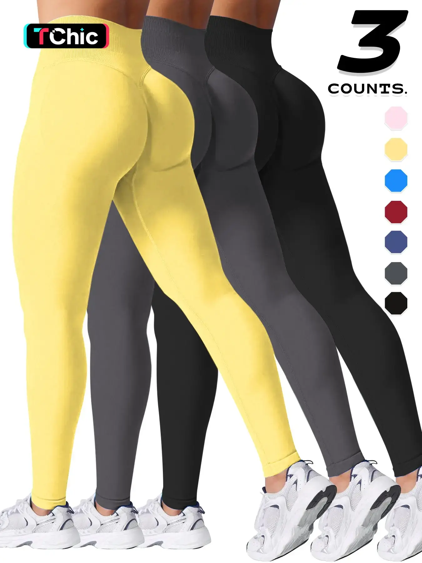Women's High Waisted Butt Lifting Gym Pants Set, Female Gym Clothes, Elastic Quick-Dry Tight Sports Underwear, Peach Shape Waist Design, Suitable for Exercise & Cycling, Activewear for Fitness