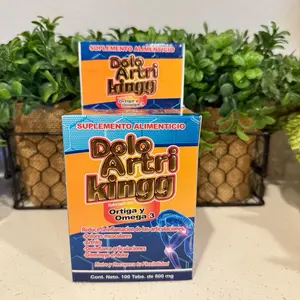 Dolo Artri Kingg Antioxidants Supplement with Ortiga y Omega 3 for Joint Pain Relief 100 Tabs 500 mg