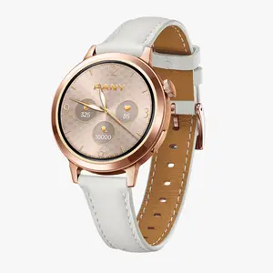 FANY Luna Smartwatch for Women AMOLED Display 110+ Sport Modes Fitness Tracker Heart Rate Sleep SpO2 Monitor 7-Day Battery Water Resistant Free App Round  Ultra-Sleek Lightweight Wearable Smartphone ,summervibes Wristwatch outdo multifunctional smart, Run