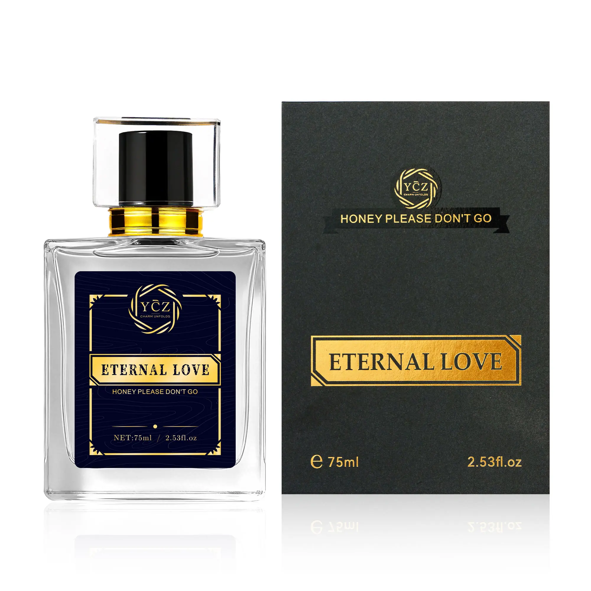 YCZ Eternal Love Eau de Parfum 2.6oz | Exotic Fougère Fragrance for Men, Bold & Captivating, Long-Lasting for Dates, Parties and Evening Social Occasions, Inspired by Rich Multi-Layered Vintage Woody Floral Fougère Aroma