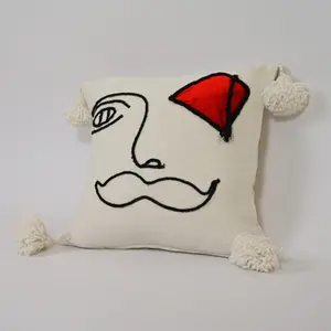 Decorative moroccan man pillow - Handmade Embroidered Moroccan