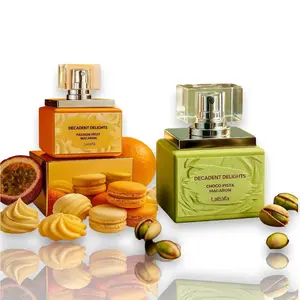 Lattafa | Decadent Delights | Choco Pista Macaron + Passion Fruit Macaron | Eau De Parfum | 50 ML | Unisex Fragrance | Pistachio Macaron - Passion Fruit Macaron & Peach Notes