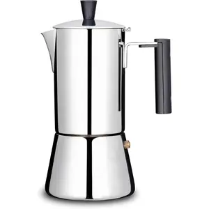 Pedro Stovetop Espresso Maker 6Cup 300ml Stainless Steel Italian Coffee Machine Maker Moka Pot Induction Espresso Pot