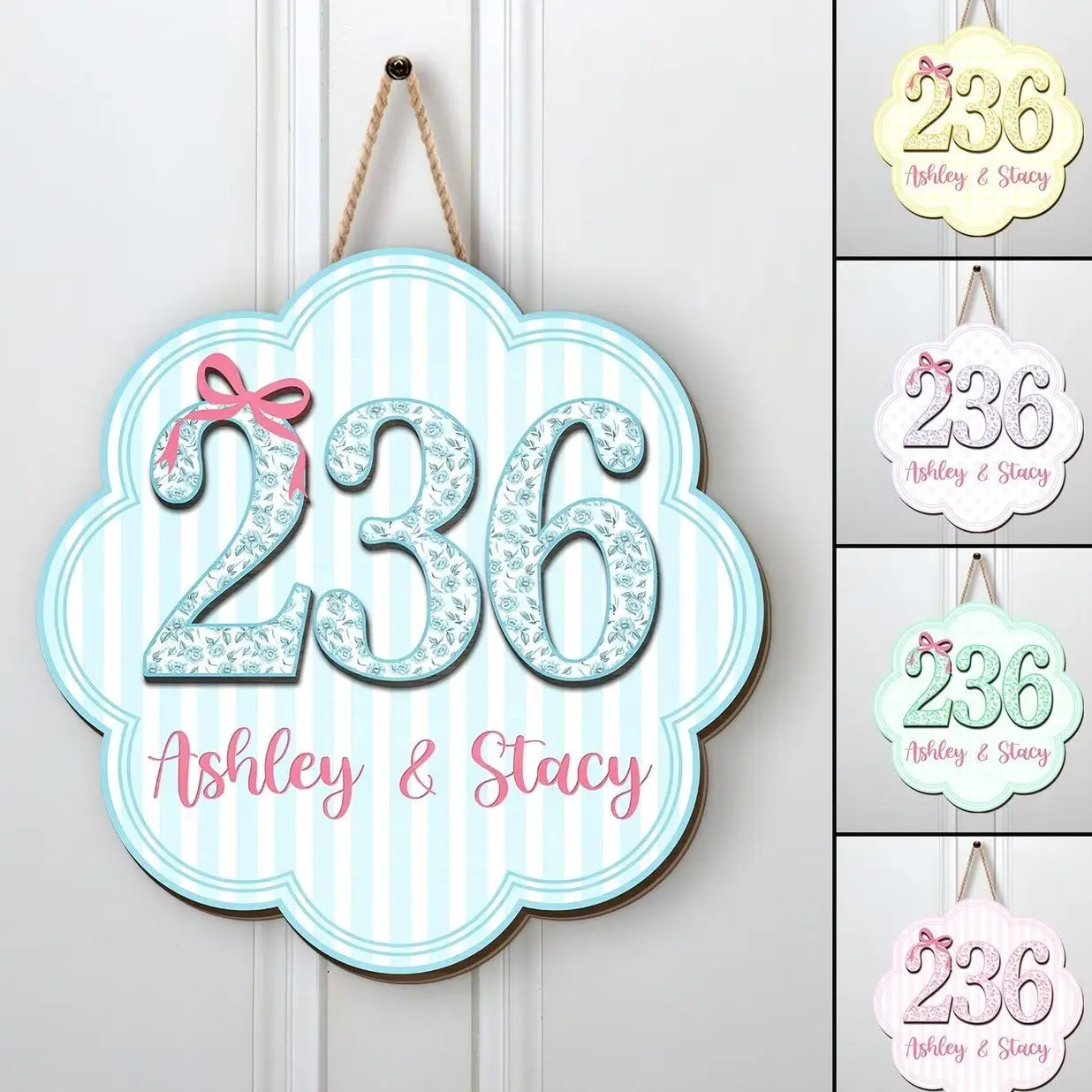 5 Styles Chinoiserie Dorm Room Door Sign 2 Layers : College Decor