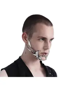 Punk Mechanical Blood Blade Alien Design, Alien Fluid Lip Ring, Facial & Earring Set, Adjustable, Unisex