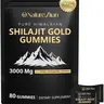 O NATURE . ZIRAN Himalayan Shilajit Gold Gummies for Men & Women - Organic, Purity Tested, Rich in Ashwagandha, Gokshura, 85+ Rich Minerals, Supports Focus, Authentic Flavor Dietary Supplement, Healthy Gummies, Macronutrients Vitamin, Edible,sohochic, Foc