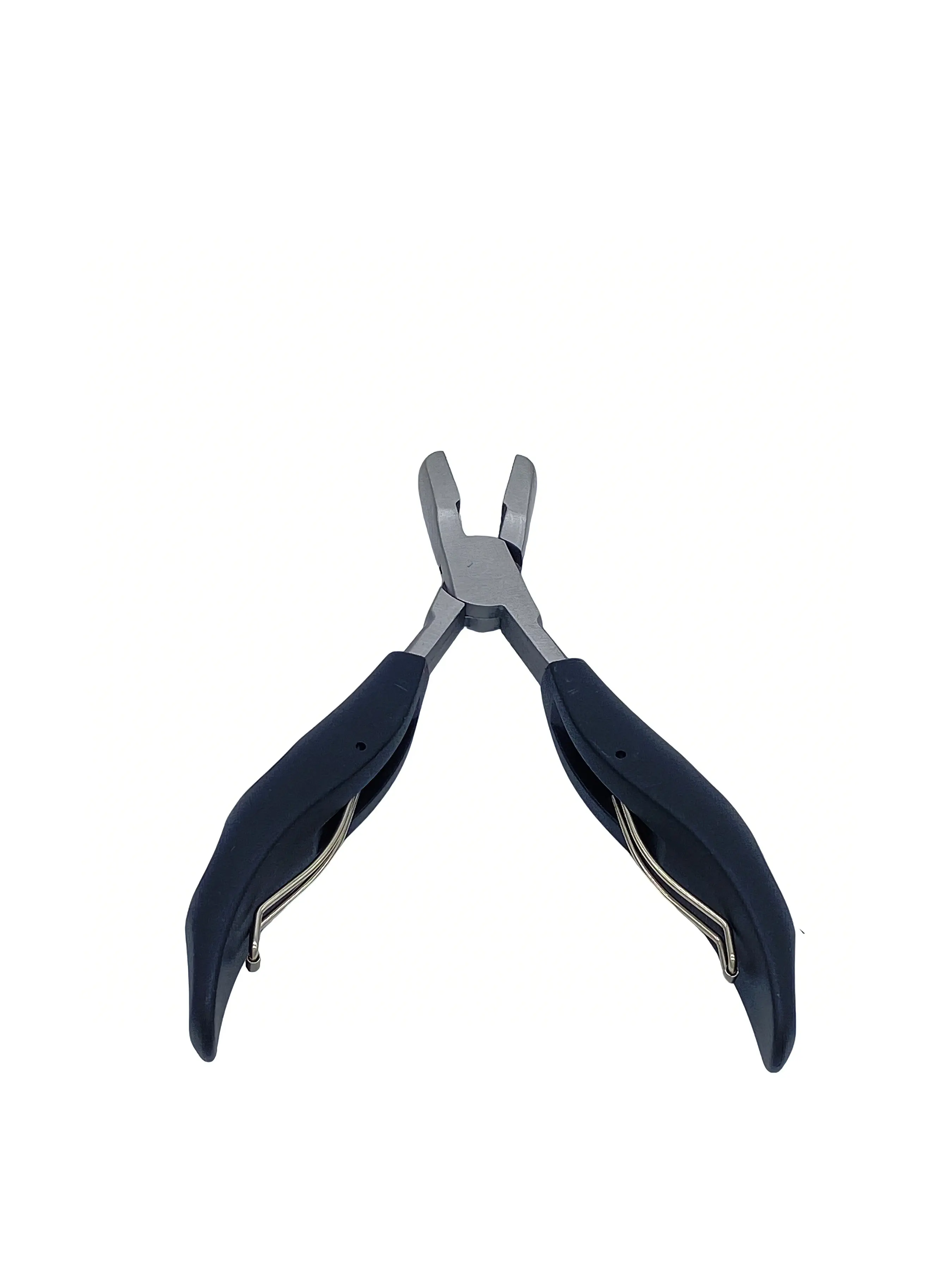 Black Flat Stainless Steel Multifunctional Hair Extension Pliers, Fine Textured Flat Teeth, Secure Grip Without Damaging Hair, Professional Hair Extensions Tool