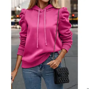 Sleeve Mutton Women Clasi tiktok s Leg Of Drawstring Hoodie