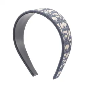 Pre-owned Dior Canvas Small Leather Goods Oblique Headband