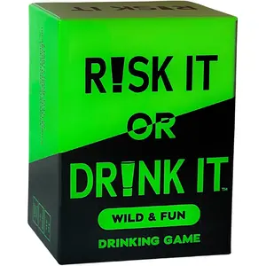 Risky Game Studio Risk It or Drink It Party Challenge Cards for Adult Gatherings Interactive Drinking Card Game