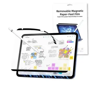 Magnetic Screen Protector Film for iPad 10th Gen, 11th Gen, Air 7/6/5/4, Pro 12.9/13 Inch, Anti-Glare, Easy Install, Reusable, Detachable Cleaning