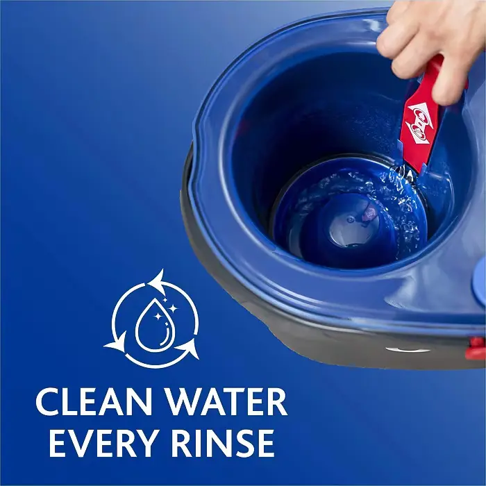 O-Cedar EasyWring RinseClean Spin Mop & Bucket Kit, Household Cleaning Appliance Set for Floor Maintenance