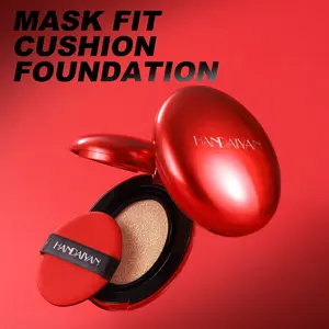 Shell Foundation Liquid, Moisturizing Bb Cream, Brightening Formula Makeup, Concealer with Cushion, Full Coverage, Long-Lasting, Natural Color, All Skin Types