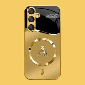 Suitable for [Galaxy S25] high-end MagSafe phone case，Choose from any of the 26 letters， The pattern features a printed effect and is not 3D-dimensional YM99
