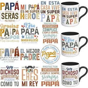 UV DTF Cup Wrap 12 count/SET Father's Day Phrases for Cups, Notebooks, Bottles, Crafts,  Colors UV DTF Stickers, Easy to Apply DIY Crafts High Viscosity Transfer Paper
