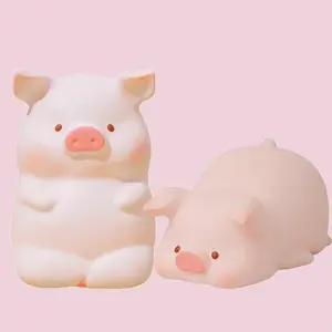 Lulu Pig Squeeze-It-Fun Slow-Bounce Stress-Relief Toy, Internet Celebrity Canned Pig Figurine, Outlet for Emotions and Stress Relief, Gift Item.