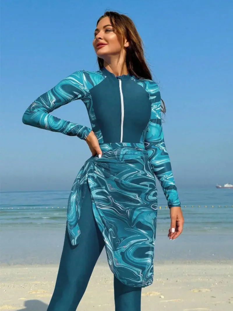 chinese dress ladies Modest Swim Dress Dessert Jungle Dessert Jungle / M