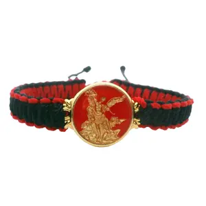 St Michael Black Red Plated Bracelet