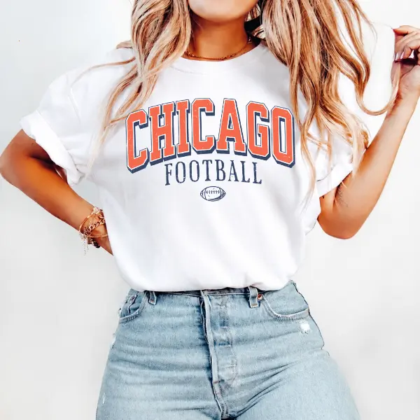 Vintage Chicago Football Crewneck T-Shirt/Sweatshirt, Chicago Fan Apparel, Bear Shirt