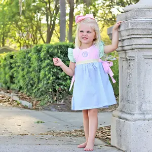 Multi Stripe Seersucker Avery Dress - Pastel Outfit for Girls
