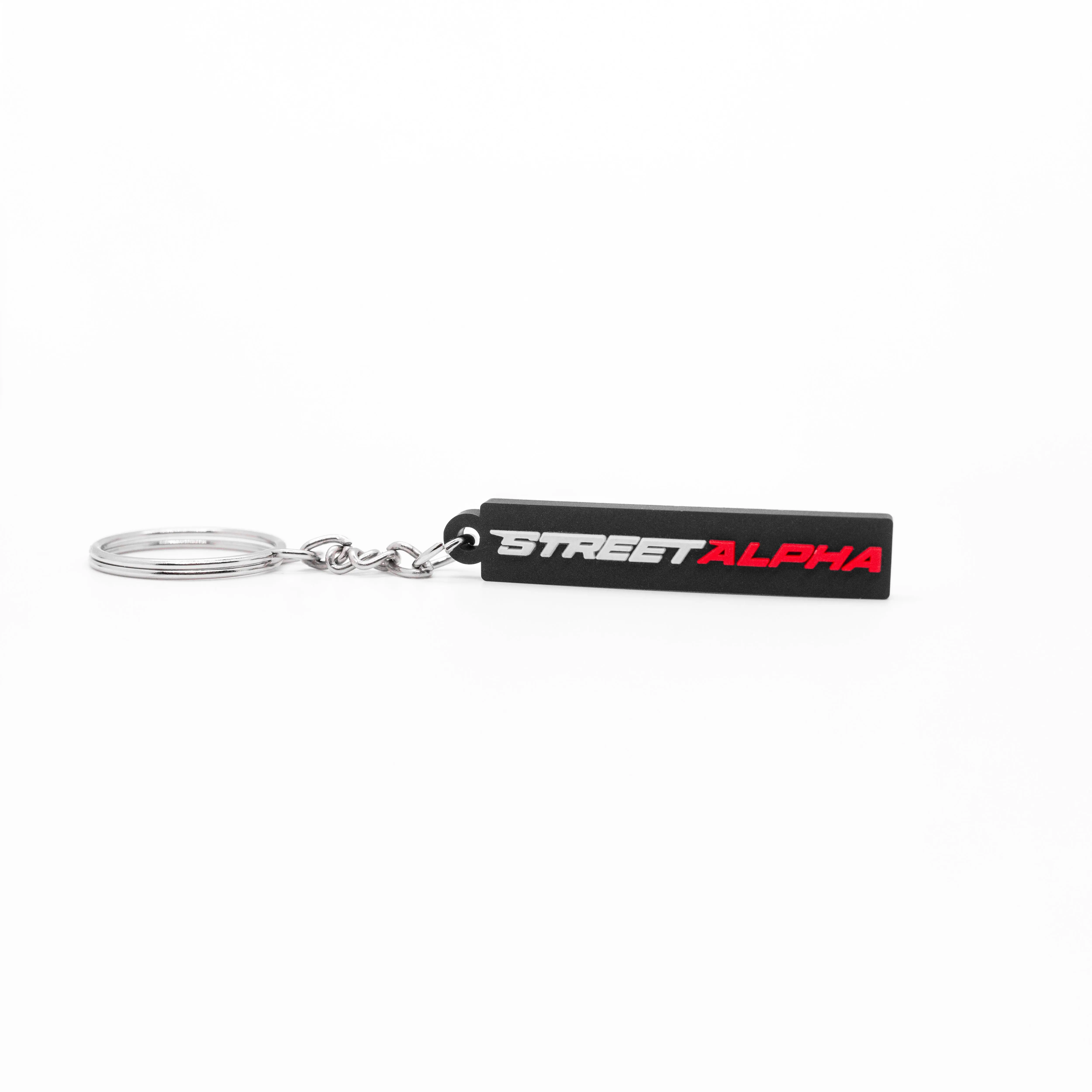 Street Alpha Logo Keychain - Fashion Accessory