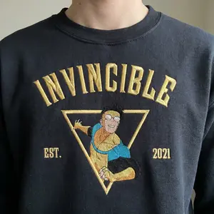 Invincble Characters Comic Embroidered Sweatshirt, Studio Hero Movie Shirt, Hero University, Hero Movie Fan Gift, Universe Cartoon Tee